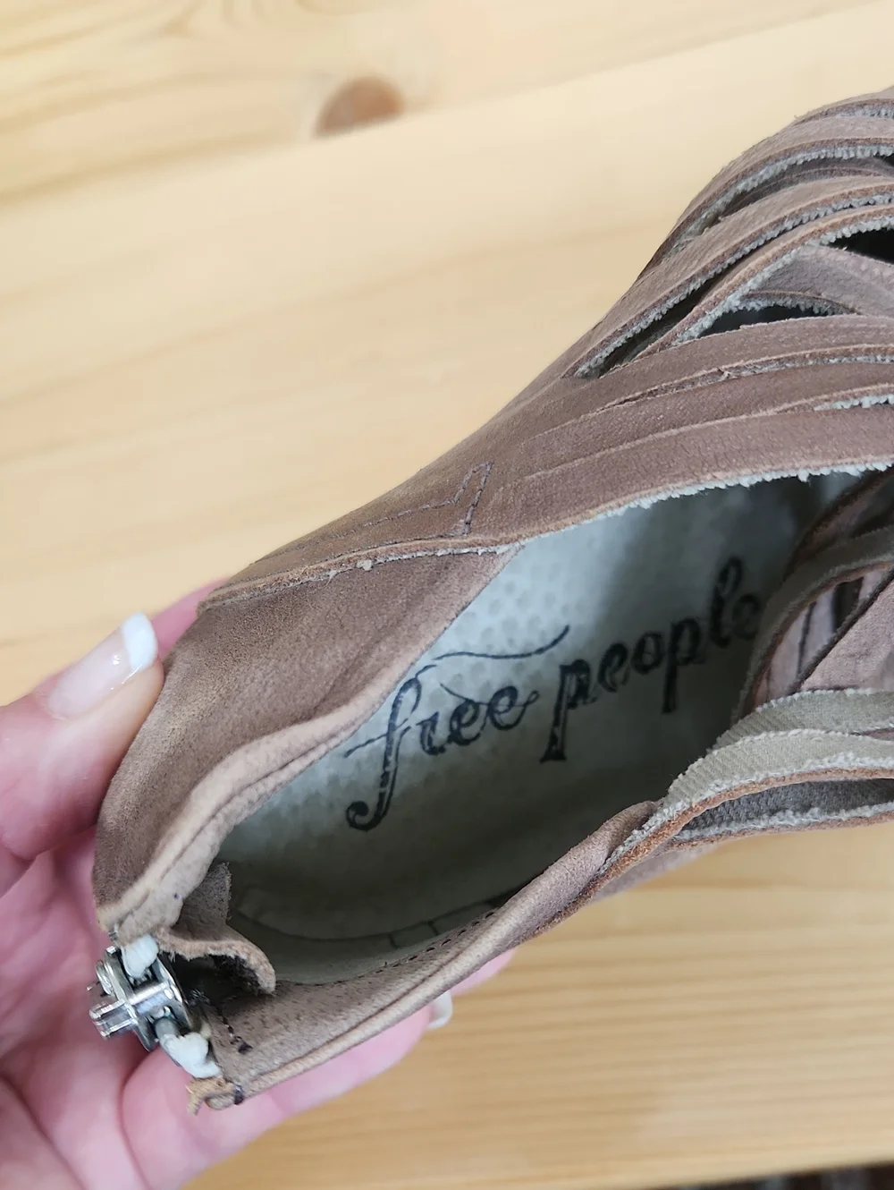 NWOT Free People Lost Valley Ankle Booties Strappy Italian Leather Size 8 / 38 - Picture 9 of 16